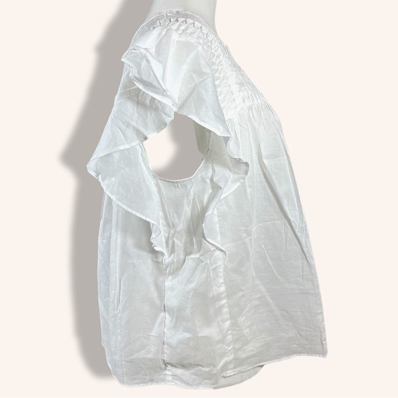 *NWT* BANANA REPUBLIC Pintuck Ruffle Sleeve Top - Picture 8 of 11